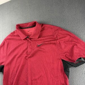 Nike Shirt Men's M Red Tiger Woods Collection Dri-Fit ADV Golf Polo DH0711-687